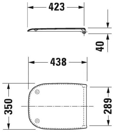 Унитаз подвесной безободковый Duravit D-Code 45700900A1 с сиденьем микролифт